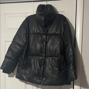 Black Women's (With the Girls) Puffer Jacket by Avec Les Filles